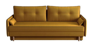 Sofa BODEN Mała z Funkcją Spania Sprężyna Bonell Poduszki Skandynawski Styl