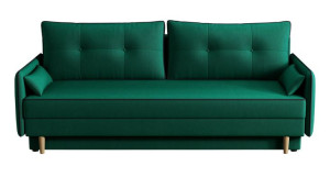 Sofa BODEN Mała z Funkcją Spania Sprężyna Bonell Poduszki Skandynawski Styl