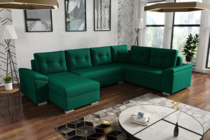 Narożnik ALBAN XL Duży Do Salonu U Szerokość 312 cm Zielony