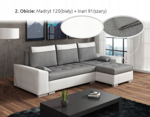 Narożnik ALBAN Do Salonu Mały z Poduszkami Szerokość 250 cm