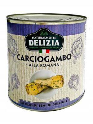 Włoskie KARCZOCHY Z ŁODYGĄ 2650g W OLEJU karczoch