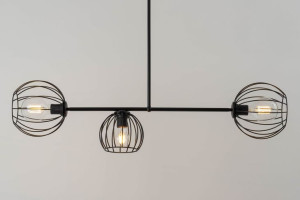 Natynkowa lampa metalowa Madam 32366 sufitowy druciak czarny