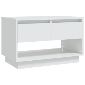 Szafka pod TV, biała, 70x41x44 cm, płyta wiórowa