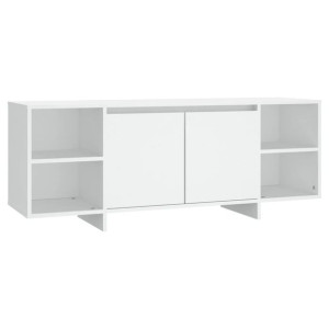 Szafka pod TV, biała, 130x35x50 cm, płyta wiórowa