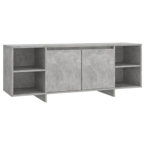 Szafka TV, szarość betonu, 130x35x50 cm, płyta wiórowa