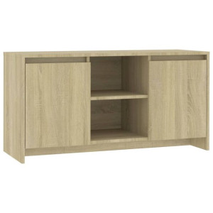 Szafka pod telewizor, dąb sonoma, 102x37,5x52,5 cm, płyta