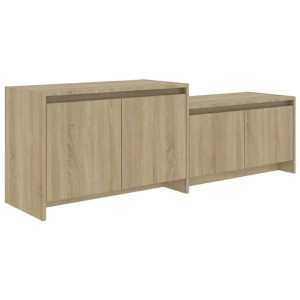 Szafka pod TV, dąb sonoma, 146,5x35x50 cm, płyta wiórowa