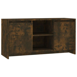 Szafka pod TV, przydymiony dąb, 102x37,5x52,5 cm, płyta wiórowa