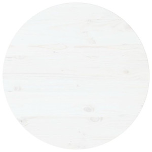 Blat stołu, biały, Ø80x2,5 cm, lite drewno sosnowe