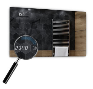 Lustro LED 130x60cm - Zegarek Dotykowy LED - Dubai