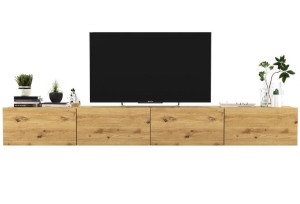 Szafka RTV, wisząca, loft, industrialna, enjoy, 240x35x30 cm, dąb artisan