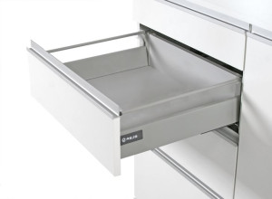 Szuflada Rejs Comfort Box L500 H140 Średnia Szara Z Okrągłym Relingiem