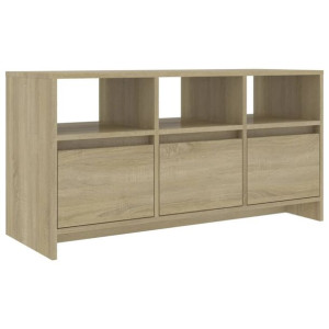 Szafka pod telewizor, dąb sonoma, 102x37,5x52,5 cm, płyta