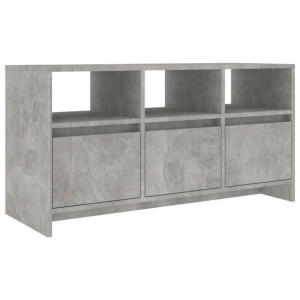 Szafka pod telewizor, szarość betonu, 102x37,5x52,5 cm, płyta