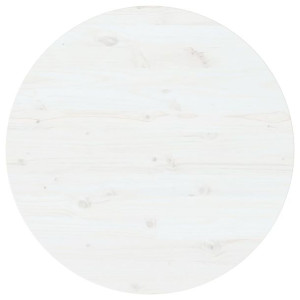 Blat stołu, biały, Ø90x2,5 cm, lite drewno sosnowe