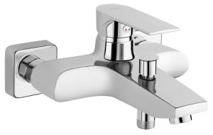 Ferro Bateria Wannowa Ścienna Algeo Square, Chrom