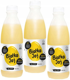 3x Farma Białka 100% Płynne Czyste Białka jaj kurzych 1 kg