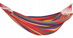 Hamak Jednoosobowy Mocny 190x80cm Z Drążkiem 40 Cm