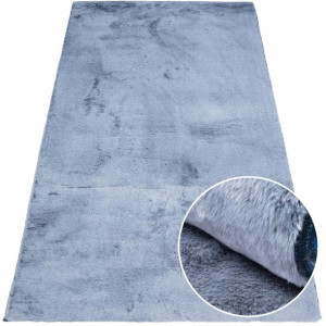 Dywan gęsty miękki pluszowy Rabbit Ombre 60x120 Granatowy