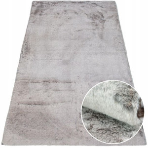 Miękki pluszowy dywan plusz 60x120 wysoki włos Brązowy
