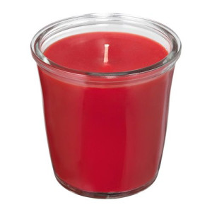 IKEA SMATREVLIG świeca zapachowa w szkle 7715