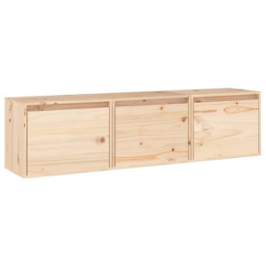 Szafki pod TV, 3 szt., lite drewno sosnowe