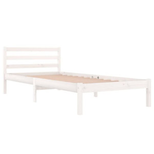 Łóżko dzienne, lite drewno sosnowe, 90x200 cm, białe