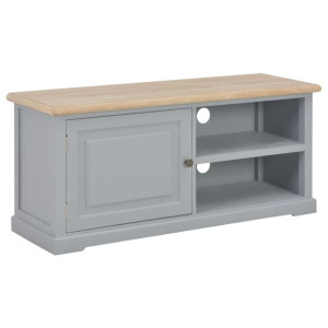 Szafka pod TV, szara, 90x30x40 cm, drewniana