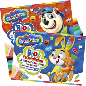 Bambino Blok Rysunkowy Kolorowy A4 16 Kartek 2878
