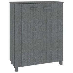 Szafka na buty, ciemnoszara 85x40x108 cm, lite drewno sosnowe