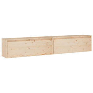 Szafki ścienne, 2 szt., 100x30x35 cm, lite drewno