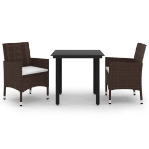 3-cz. zestaw mebli ogrodowych z poduszkami, rattan