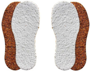 G11-49 Białe Dziecięce Wkładki Do Butów Frotte Dębowy Korek Wyściółki 18 Cm