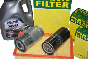 Filtry Audi 80 B4 1.9tdi +olej Mobil Komplet Mann