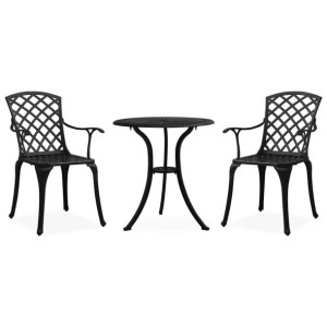 3-cz. zestaw mebli bistro ze stopu aluminium, czar