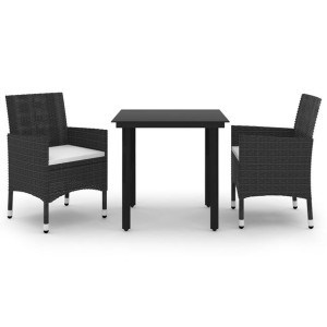 3-cz. zestaw mebli ogrodowych z poduszkami, rattan