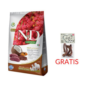Farmina N&D Quinoa canine SKIN & COAT VENISON  7kg  + Przysmak GRATIS
