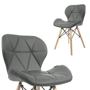 Krzesło skandynawskie tapicerowane VASTO DARK GREY PU