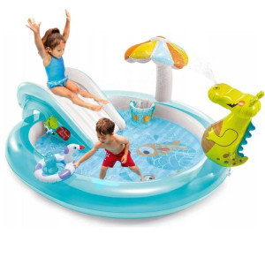 Basen Plac Zabaw Aligator Zjeżdżalnia Intex 201 x 170 cm