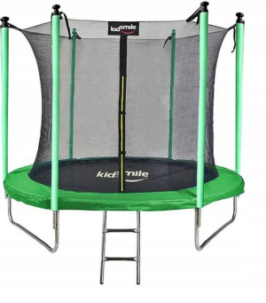TRAMPOLINA OGRODOWA KIDSMILE 10ft 312 cm drabinka Zielona T0-01