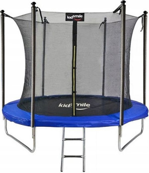 TRAMPOLINA OGRODOWA KIDSMILE 10ft 312 cm drabinka Niebieska T0-01