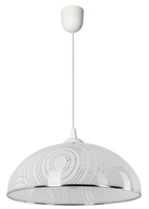 Biała lampa wisząca do kuchni z abażurem - S740-Rukva