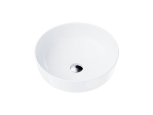 Umywalka nablatowa Corsan 649988 okrągła biała 41,5 x 41,5 x 13,5 cm korek