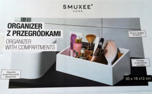 SMUKEE stylowy organizer bambusowy z przegródkami