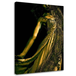 OBRAZ NA PŁÓTNIE Złota Kobieta Glamour 80x120