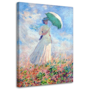 OBRAZ NA PŁÓTNIE REPRODUKCJA Kobieta z parasolem - C.Monet, 60x90