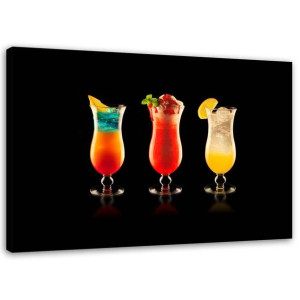 OBRAZ NA PŁÓTNIE Drink Koktajl Kolorowy 100x70