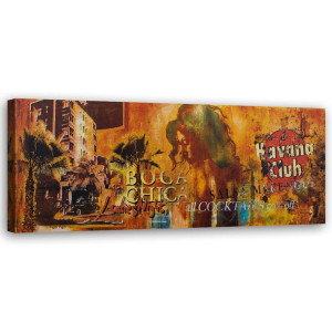OBRAZ NA PŁÓTNIE Kuba Havana Club Kolaż 150x50