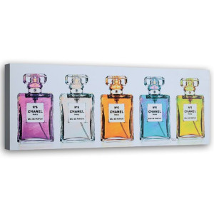 OBRAZ NA PŁÓTNIE Perfumy Chanel 120x40
