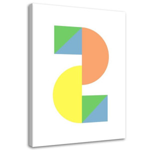OBRAZ NA PŁÓTNIE geometria Kolorowe figury 80x120